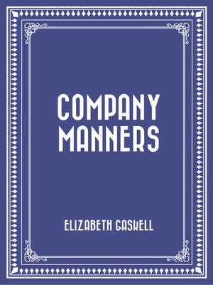 cover image of Company Manners
